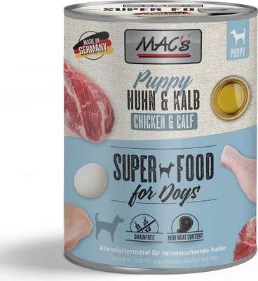 Produktbild von MAC's - Dog - Puppy Huhn & Kalb | 6 x 800 g
