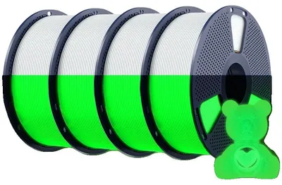 Obrázek produktu pro Filament pro 3D tiskárny, materiál PETG, svítí ve tmě, zářivý WGN