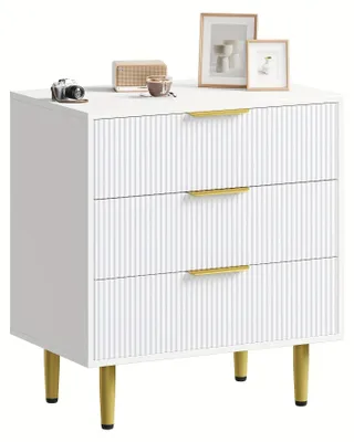Immagine prodotto di Tavolino da notte - Comodino - Cassettiera - Mobile contenitore - Tavolini da notte - Design moderno con maniglie in metallo