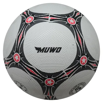 Produktbild von Einheitsgröße MW-322|MUWO "Topscorer" Gummi-Fußball weiß rot