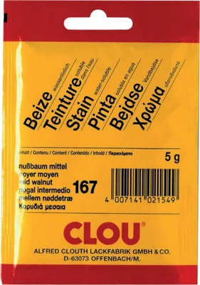 Produktbild von CLOU Beizen in Bt. (wasserl.) Nr. 167 nussbaum mittel