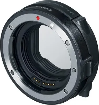 Produktbild von Canon Bajonettadapter mit Einsteckfilter-Halter EF-EOS R mit Zirkularpolfilter A, Canon EF, Canon RF, Schwarz, Canon EOS R, 24,7 mm, 121 g