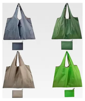 Produktbild von Faltbare Einkaufstaschen – 4 wiederverwendbare Oxford-Stofftaschen für den täglichen Einkauf, Reisen und Camping