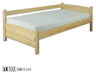 Image de Lit en pin massif Cadre de lit en bois massif 90x200 Fait main Nouveau lit d'invité