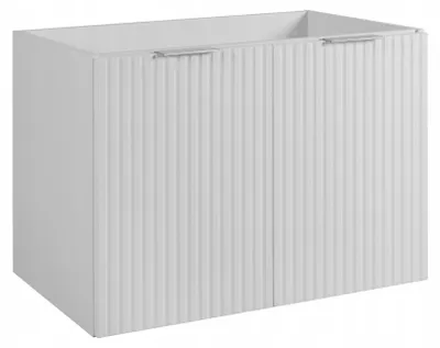Zdjęcie produktu dla Szafka Łazienkowa Wisząca Pod Umywalkę 80X46 Cm Flisan Biała Dwudrzwiowa