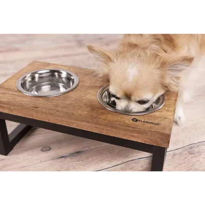 Image de FLAMINGO double gamelle avec support Tommy 2x800 ml