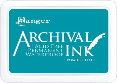 Produktbild von Ranger Archival Ink Stempelkissen - Feinkontur/Wasserfest Paradise Teal