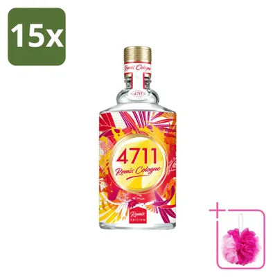 Immagine prodotto di 15 flaconi di Eau de Cologne Spray "4711 Remix" - Fragranza: Pompelmo - 100 ml - Confezione risparmio - 15 pezzi