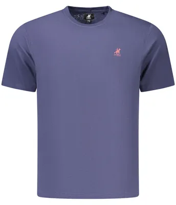 Produktbild von Herren Kurzarm T-Shirt Blau mit Rundhalsausschnitt und Logo-Druck