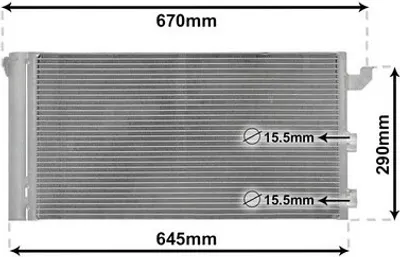 Produktbild von VAN WEZEL 17005406 Kondensator Klimaanlage Klimakondensator für FIAT PANDA (169) +Trockner