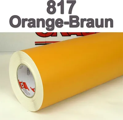 Produktbild von (6,95€/m²) Oracal® Möbelfolie 817 Orangebraun Matt 31,5 cm Breite Laufmeterware selbstklebende Folie Plotterfolie Klebe Folie Oracal 631 matte Küchenfolie