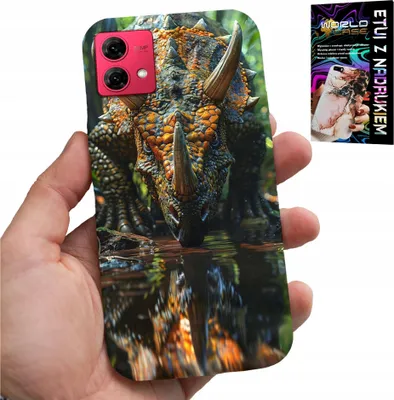 Immagine prodotto di Etui Do Motorola Edge 40 Neo - Dino Dinozaur Triceratopsem Futerał