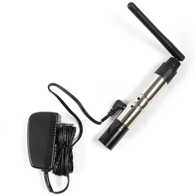 Produktbild von Kabelloses DMX512 - Sender/Empfänger-Set - 7 Empfänger + 1 Sender - 7 unabhängige Kanäle - 32-Bit ARM - Gehäuse aus Zinklegierung - Für Bühnenbeleuchtung - Silber