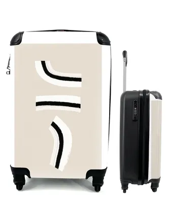 Produktbild von MuchoWow® Koffer Handgepäck Trolley Rollkoffer Kleine Reisekoffer mit 4 Rollen - Linie - Pastell - Gestaltung - Cabin Size < 55x40x23 cm & 55x40x20 cm - Fotokoffer - Kabinenkoffer - Boardgepäck - Reise-Box - Reisekoffer - Reisegepäck - Koffer mit Bild - Trolley für Kinder