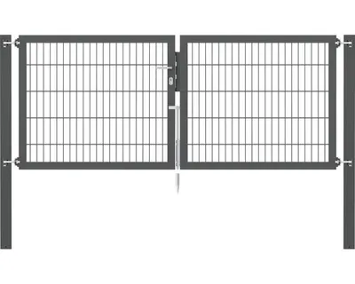 Immagine prodotto di Alberts 663339 Cancello doppio Flexo Plus con accessori, antracite, larghezza 250 cm, altezza 100 cm