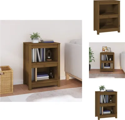 Immagine prodotto di vidaXL Libreria marrone miele 50x35x68 cm in legno di pino massiccio - Librerie e scaffali