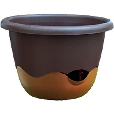 Produktbild von plastia BEW-HÄNGEAMPEL Blumenampel „Mareta“ 1808542525 25cm Braun