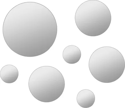 Produktbild von "SALE 2026"Wandspiegel - Silber 7-teiliges Wandspiegelset Rundglas Stabli Möbel3625068