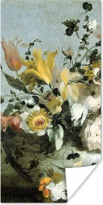 Produktbild von MuchoWow® Poster Blumen - Alte Meister - Barock 20x40 cm - Plakat - Foto