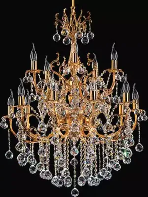 Obrázok produktu pre Stropný luster luxusný luster stropné svietidlo luster zlatý krištáľ 75x125