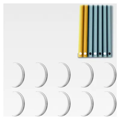 Produktbild von 10 Stück Runde Vorhanggewichte Weiß, Magnetische Gardinenbeschwerer für Duschvorhänge, Gewichte für Vorhänge, Starke Magnete für Duschvorhänge, Fenster, Tischdecken