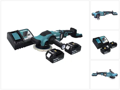 Produktbild von Makita DPO 600 RF Akku Exzenterpolierer 18 V 150 mm XPT Brushless + 2x Akku 3,0 Ah + Ladegerät