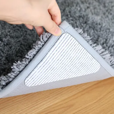 Produktbild von Teppich Antirutschunterlage für Holzboden Waschbar Vacuum Tech Teppichgreifer Antirutschmatte Teppich Stopper rutschfest 12cmx12cm 8 Stück