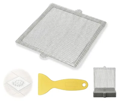 Produktbild von Einweg Duschabfluss Haarsieb 40 Stück Fiberglas Mesh Aufkleber 15x15cm Küche Bad