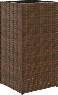 Produktbild von vidaXL Pflanzkübel Braun 40x40x80 cm Poly Rattan