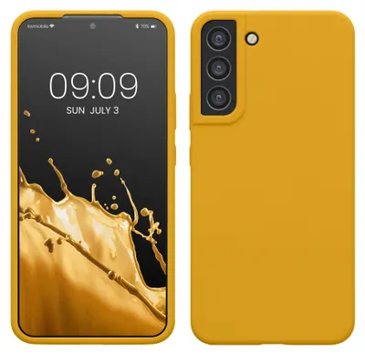 Produktbild von kwmobile Handyhülle für Samsung Galaxy S22 Plus Hülle - Case Silikon - Kabelloses Laden - Schutzhülle Cover in Honiggelb