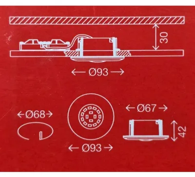 Obrázek produktu pro Briloner LED vestavné světlo kulaté chromované pevné IP65 5W modul 400lm teplá bílá 3000K 110°