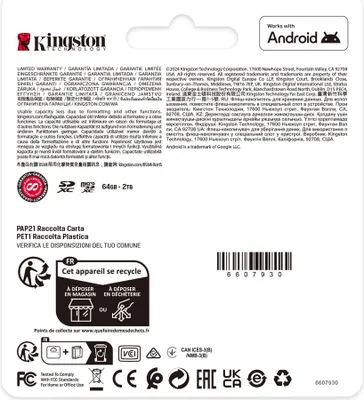 Produktbild von Kingston Technology 512GB SDXC Canvas Select Plus Gen3 150MB/s C10 UHS-I U3 V30, 512 GB, SD, Klasse 10, UHS-I, 150 MB/s, Class 3 (U3)