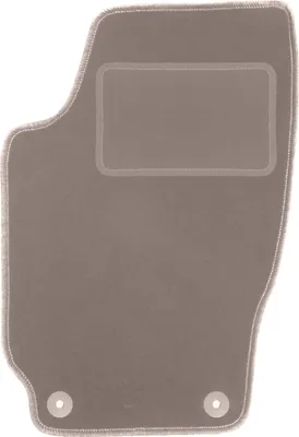 Produktbild von Fahrerfußmatte Velours beige passend für Skoda Fabia I (1999-2007, Schrägheck, Limousine, Kombi) – mit Befestigungen – passgenau
