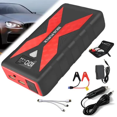 Productafbeelding van 320A 12V Autostarter Powerbank: Draagbare startaccu voor auto's met zaklamp, USB-powerbank en autolader voor personenauto's