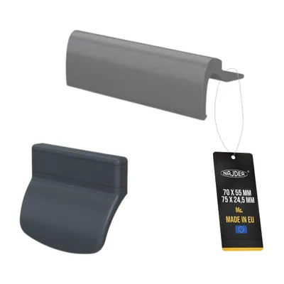 Produktbild von Balkonfenstergriff, Balkontürgriff, Schiebetürgriff, Terrassentürgriff, Außen, für Türen und Fenster, Aluminium, Korrosionsbeständig,  (Farbe: Silber)