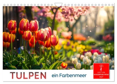 Produktbild von Tulpen - ein Farbenmeer (Wandkalender 2027 DIN A4 quer), CALVENDO Monatskalender