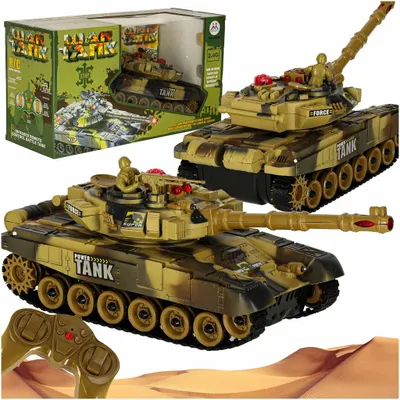 Produktbild von Ferngesteuerter Panzer im Modellbau, RC-Panzer 9993, 2,4 GHz, Wüstendesign