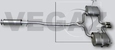 Produktbild von VEGAZ MOS-234 Endschalldämpfer für MINI Schrägheck (R50, R53) Auspuff