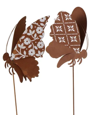 Produktbild von Boltze Home Gartenstecker Schmetterling Eisen 125cm Gartendeko