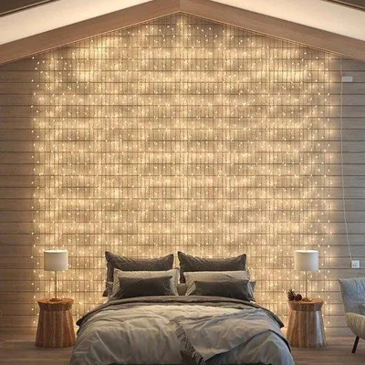 Immagine prodotto di Ghirlande luminose LED a cascata - 3 m x 3 m - 1200 LED - Illuminazione d'atmosfera