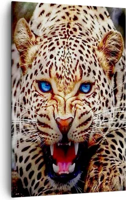 Produktbild von Bild auf Leinwand - Leinwandbild - Einteilig - Panther Tier - 80x120cm - Wand Bild - Wanddeko - Wandbilder - Leinwanddruck - Kunstdruck - Wanddekoration - Leinwand bilder - Wandbild - PA80x120-3506