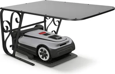 Produktbild von Faziango Rasenmäher Garage Haube Premium Mähroboter Dach Schwarz Cover Mower Regenhaube