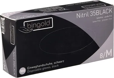 Immagine prodotto di BINGOLD Guanto monouso in nitrile 35BLACK 635104 XL 100 pz