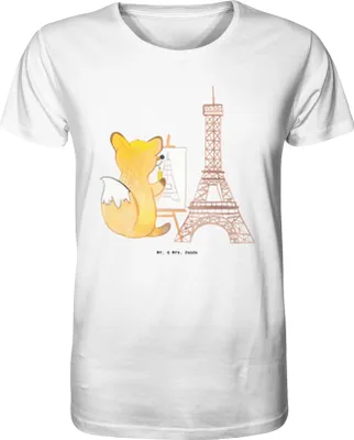 Produktbild von Mr. & Mrs. Panda T-Shirt Herren Fuchs Urban sketching Größe L - Weiß - Geschenk, Oberteil, Shirt, Zeichenschule, Zeichnen, Tshirt, Künstler, Malen