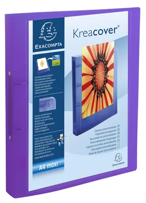 Obrázok produktu pre Exacompta krúžkový viazač s dvojkrúžkovým mechanizmom 40 mm Chromaline Krea Cover A4 assorted
