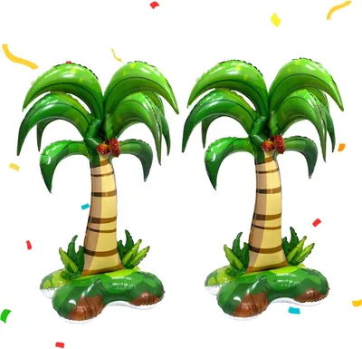 Imagen del producto de Dos palmeras inflables, 125 x 87 cm, decoración tropical para la piscina