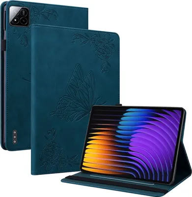 Obrázok produktu pre Puzdro na tablet pre Xiaomi Pad 8 / 8 Pro / Pad 7 / 7 Pro s motívom motýľa, modré