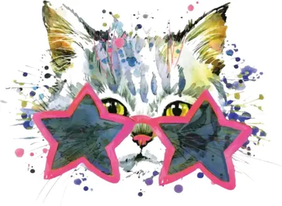 Produktbild von Katze Katzen Kätzchen Bügelapplikation Sonnenbrille