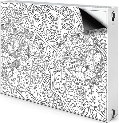 Produktbild von Magnet Heizung Verkleidung Abdeckung Heizung Heizkörperabdeckung 110x60 cm - Abstraktes Muster