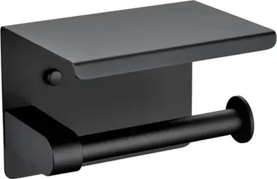 Image de APT AG887 Porte-papier hygiénique avec tablette noir